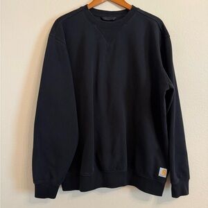 CARHARTT MEN'S LARGE LOOSE FIT MIDWEIGHT CREWNECK SWEATSHIRT (K124-BLK)